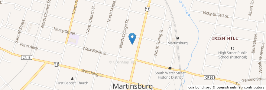 Mapa de ubicacion de Nuture and Balance PLLC en United States, West Virginia, Berkeley County, Martinsburg.
