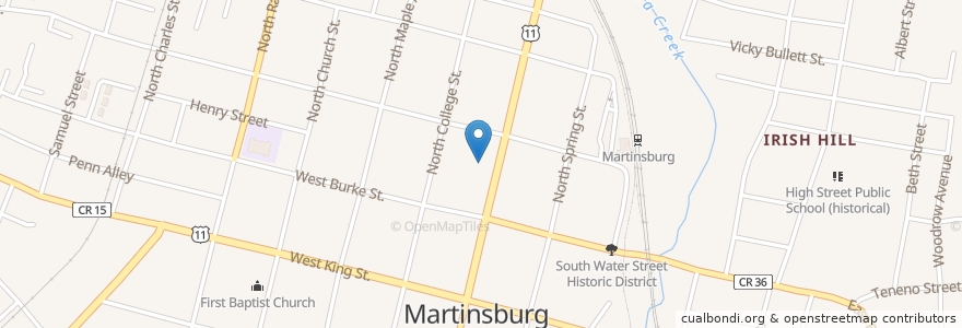 Mapa de ubicacion de Rich Carter, LLC en 미국, 웨스트버지니아, Berkeley County, Martinsburg.