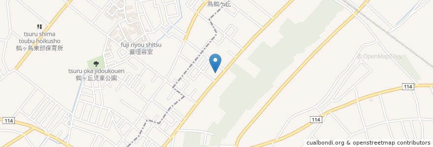 Mapa de ubicacion de コメダ珈琲店 en 日本, 埼玉県, 鶴ヶ島市.