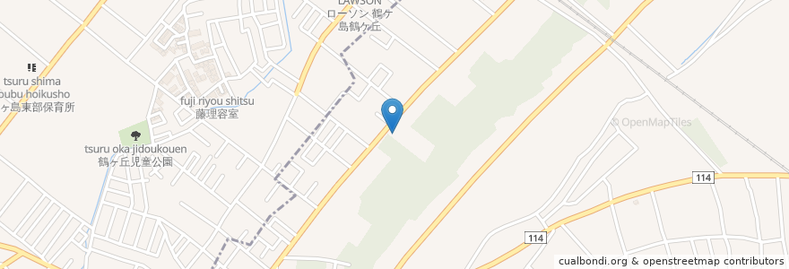 Mapa de ubicacion de かつ工房和幸 en Japonya, 埼玉県, 鶴ヶ島市.