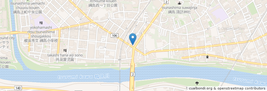 Mapa de ubicacion de Esso en Japonya, 神奈川県, 横浜市, 港北区.