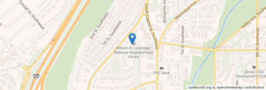 Mapa de ubicacion de Bellevue (William O. Lockridge) Neighborhood Library en Vereinigte Staaten Von Amerika, Washington, D.C., Washington.