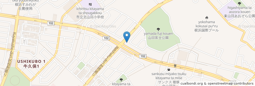 Mapa de ubicacion de コスモ en Japan, Präfektur Kanagawa, Yokohama, 都筑区.