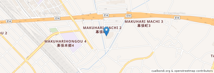 Mapa de ubicacion de 山武源 en 日本, 千葉県, 千葉市, 花見川区.