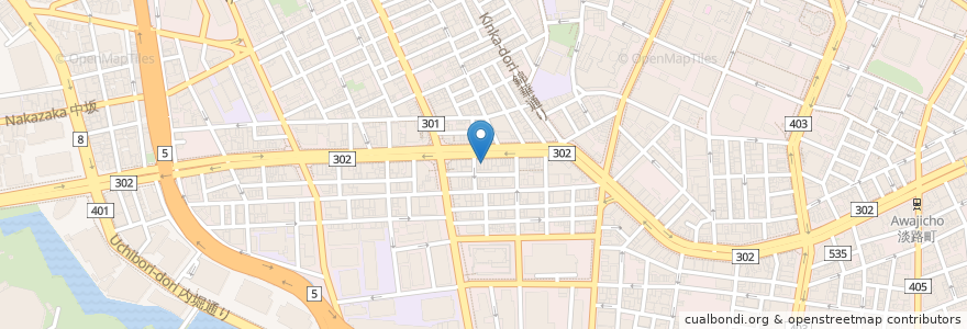 Mapa de ubicacion de Cafe Klein Blue en Japon, Tokyo, 千代田区.