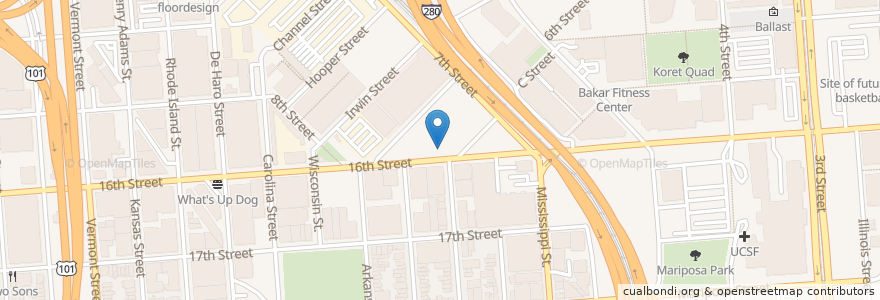 Mapa de ubicacion de Boba Guys Potrero en 미국, 캘리포니아주, 샌프란시스코, 샌프란시스코.