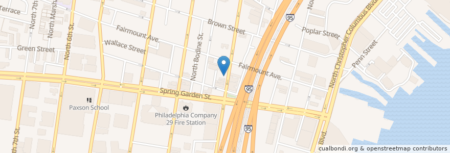 Mapa de ubicacion de Blackbird Pizzeria en アメリカ合衆国, ペンシルベニア州, Philadelphia County, フィラデルフィア.