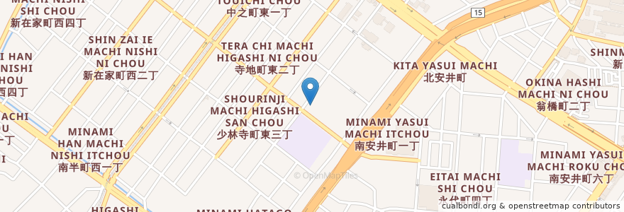 Mapa de ubicacion de 源光寺 en Japan, Osaka Prefecture, Sakai, Sakai Ward.