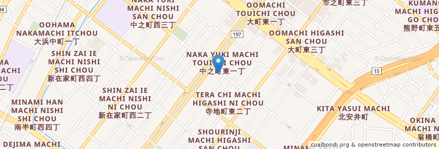 Mapa de ubicacion de 寺地町酒場 en Japón, Prefectura De Osaka, 堺市, 堺区.