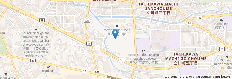 Mapa de ubicacion de ドラッグストア Wellness en Japan, Tottori Prefecture, Tottori.