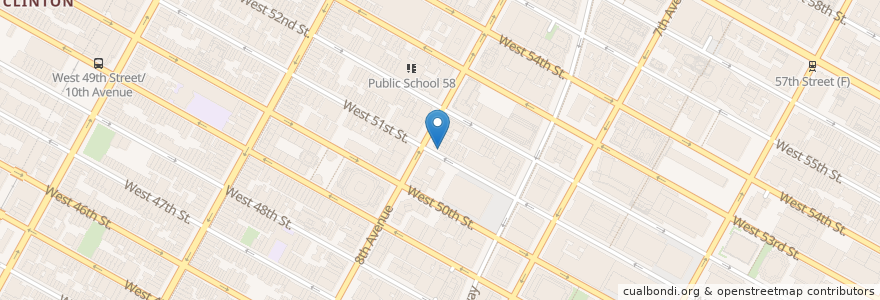 Mapa de ubicacion de Bibble & Sip en Соединённые Штаты Америки, Нью-Йорк, Нью-Йорк, Округ Нью-Йорк, Манхэттен, Manhattan Community Board 5, Manhattan Community Board 4.