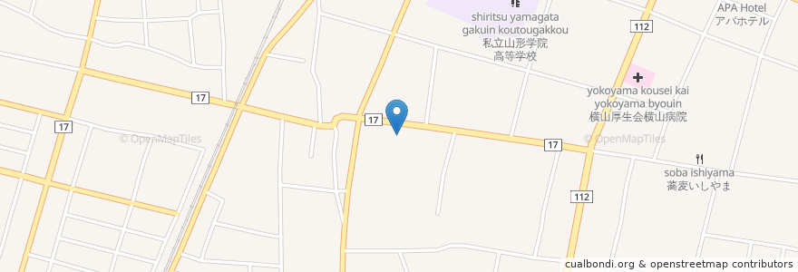 Mapa de ubicacion de 阿部外科胃腸科医院 en 일본, 야마가타현, 山形市.