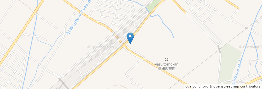 Mapa de ubicacion de 湖南広域消防局東消防署 en 日本, 滋賀県, 野洲市.