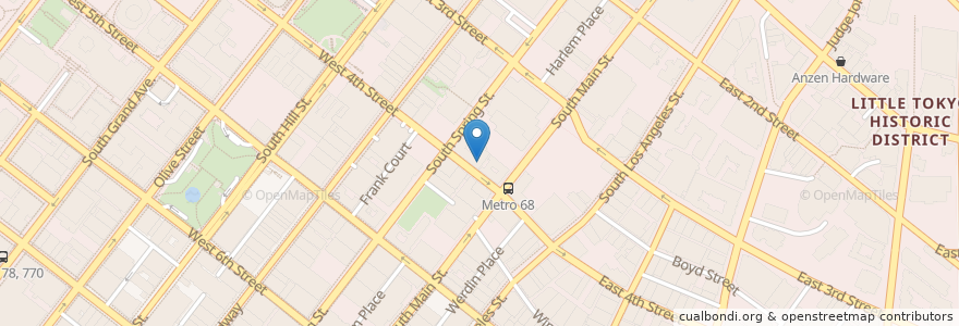 Mapa de ubicacion de Bar 107 en Estados Unidos Da América, Califórnia, Los Angeles County, Los Angeles.