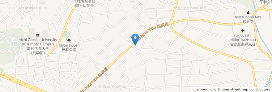 Mapa de ubicacion de 小林医院 en Japonya, 愛知県, 名古屋市, 千種区.