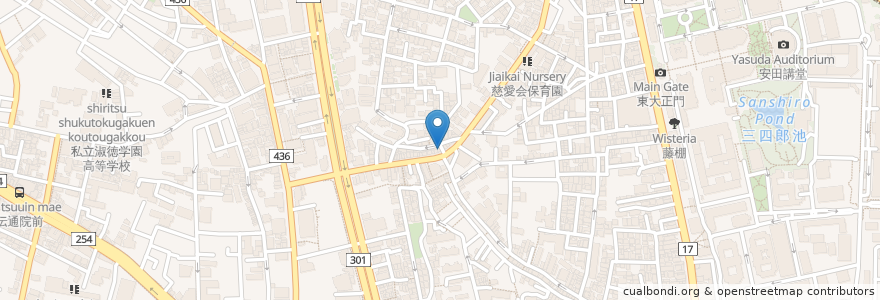 Mapa de ubicacion de 寺田医院 en Giappone, Tokyo, 文京区.
