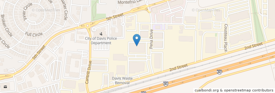 Mapa de ubicacion de Gracepoint Davis Church en 미국, 캘리포니아주, Yolo County, Davis.