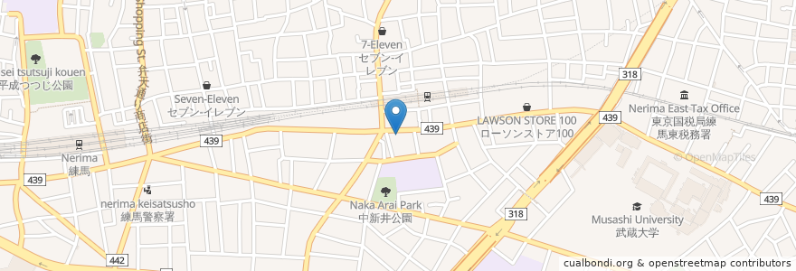 Mapa de ubicacion de ニューエベレスト en Japan, 東京都, 練馬区.