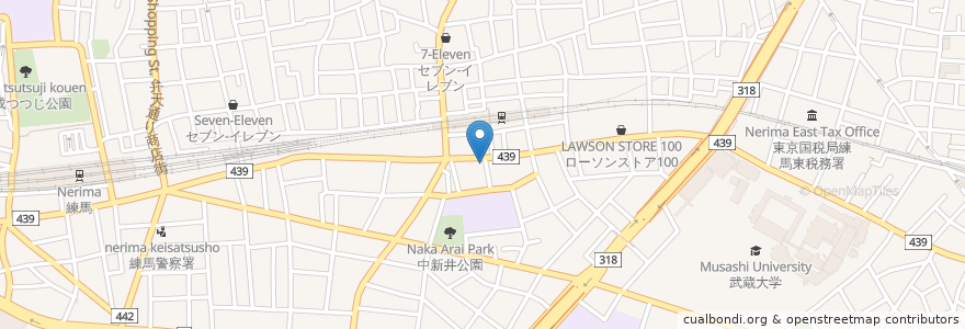 Mapa de ubicacion de 力湧堂薬局 en Japan, 東京都, 練馬区.