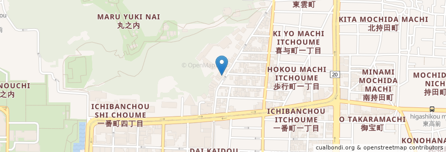 Mapa de ubicacion de 車井戸 en 日本, 愛媛県, 松山市.