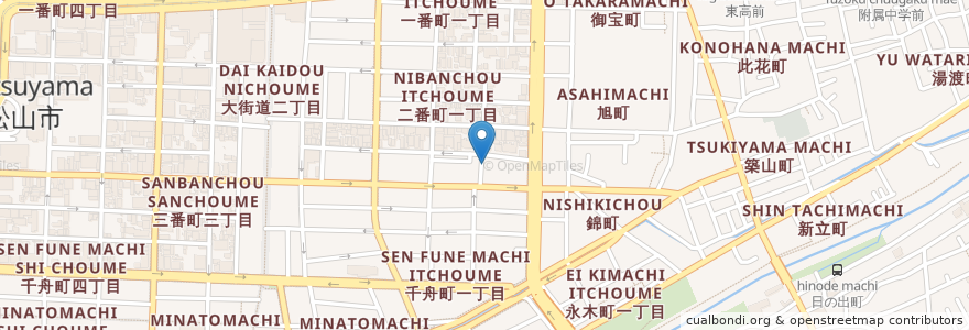 Mapa de ubicacion de みやび en Japon, Préfecture D'Ehime, 松山市.