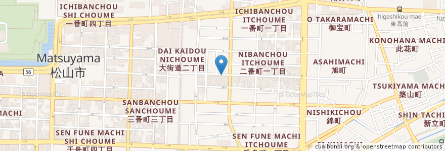 Mapa de ubicacion de うめまる en 日本, 愛媛県, 松山市.