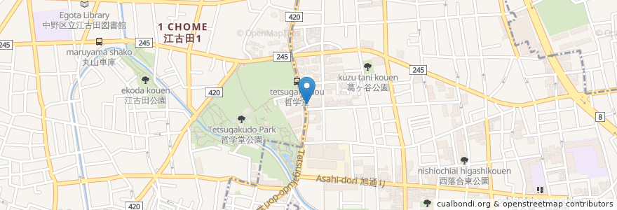 Mapa de ubicacion de はやまホームケアクリニック en 日本, 東京都, 中野区.