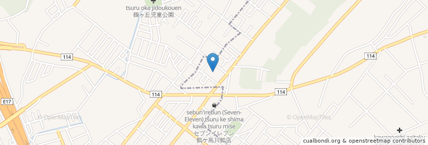 Mapa de ubicacion de ドラッグストアセキ鶴ヶ島店 en Japão, 埼玉県, 鶴ヶ島市.