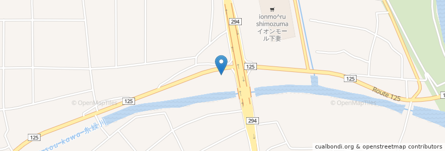Mapa de ubicacion de ばんどう太郎 en اليابان, إيباراكي, 下妻市.