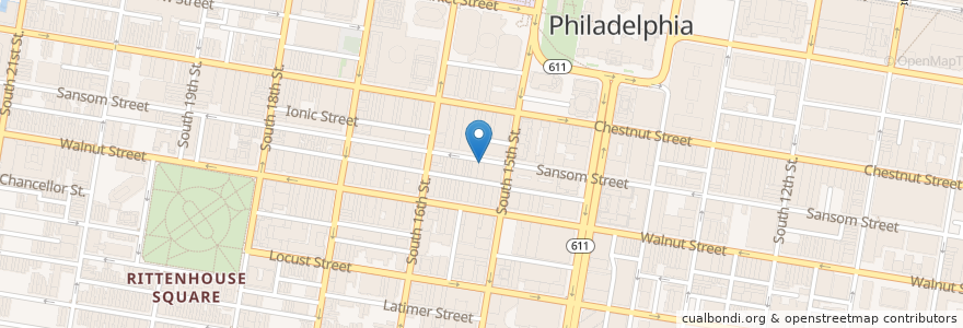 Mapa de ubicacion de Su Xing House en Verenigde Staten, Pennsylvania, Philadelphia County, Philadelphia.