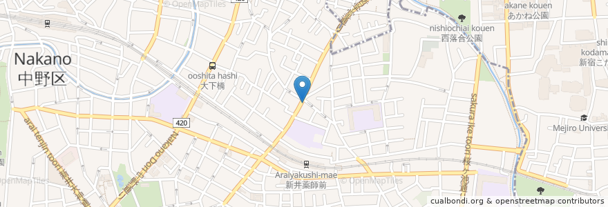 Mapa de ubicacion de スマイル en Japan, Tokio, 中野区.