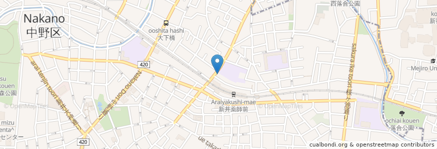 Mapa de ubicacion de KOGIYA en Japan, 東京都, 中野区.