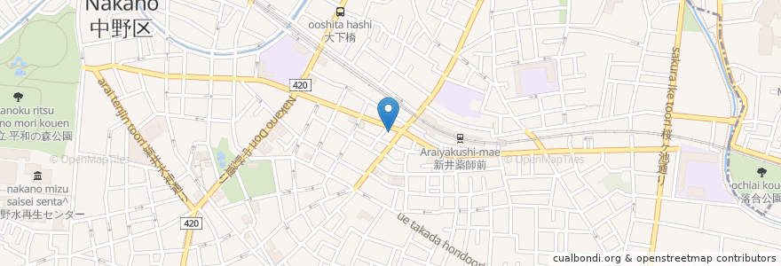 Mapa de ubicacion de Beam en ژاپن, 東京都, 中野区.