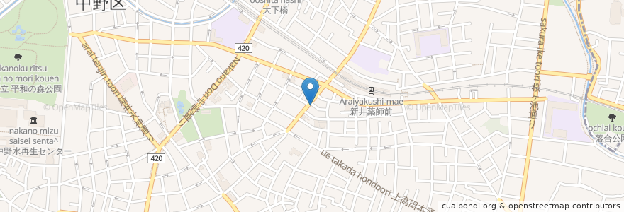 Mapa de ubicacion de Hotto Motto en Japan, Tokio, 中野区.