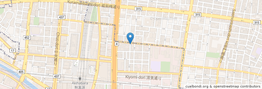 Mapa de ubicacion de そば処 二葉 en Jepun, 東京都.