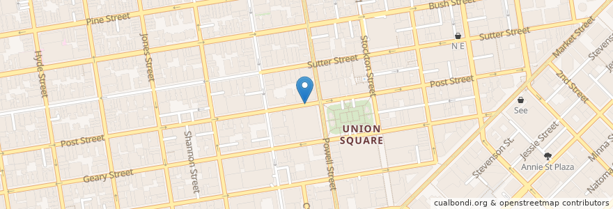 Mapa de ubicacion de Morton’s steakhouse en United States, California, San Francisco, San Francisco.