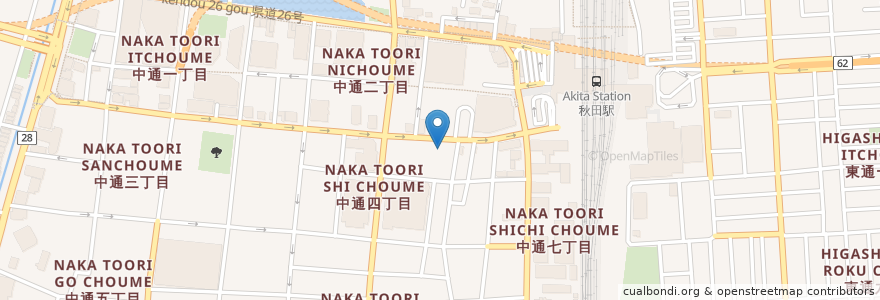 Mapa de ubicacion de SMBC信託銀行 en 日本, 秋田県, 秋田市.