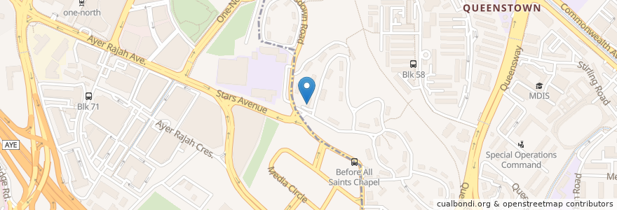 Mapa de ubicacion de Centre Stage School of the Arts en Singapura, Southwest.