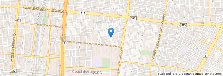 Mapa de ubicacion de そば・うどん 川一 en Japón, Tokio.