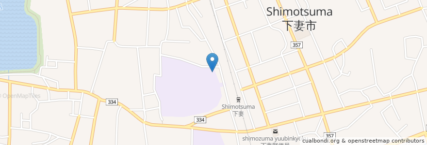 Mapa de ubicacion de 山城稲荷神社 en 日本, 茨城県, 下妻市.