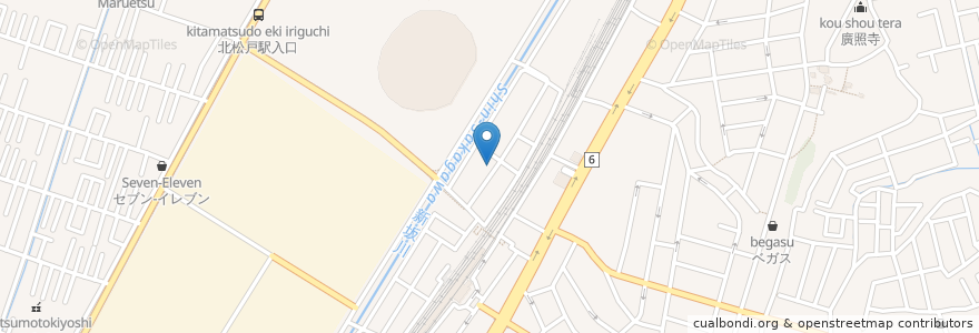 Mapa de ubicacion de ハート調剤薬局 en 日本, 千葉県, 松戸市.