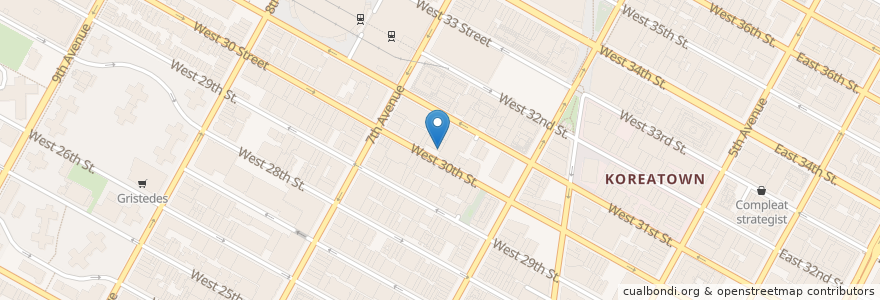 Mapa de ubicacion de Deweys pub en Amerika Syarikat, New York, New York, New York County, Manhattan, Manhattan Community Board 5.
