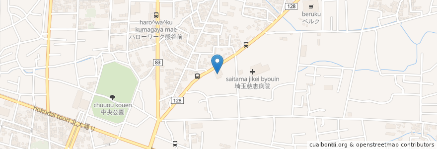 Mapa de ubicacion de ドラッグセイムス en Japan, 埼玉県, 熊谷市.