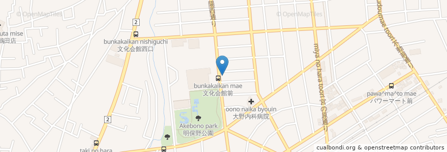 Mapa de ubicacion de 牛久亭 en 日本, 栃木県, 宇都宮市.