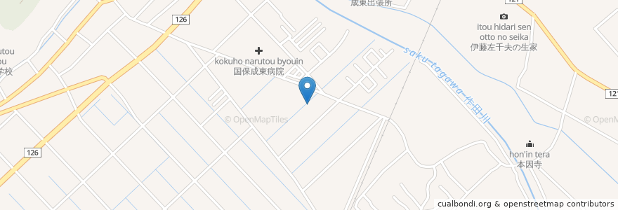 Mapa de ubicacion de 山武市立なるとうこども園 en Japão, 千葉県, 山武市.