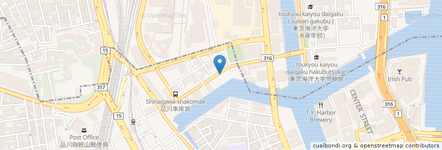 Mapa de ubicacion de ラーメン二郎 品川店 en Jepun, 東京都.