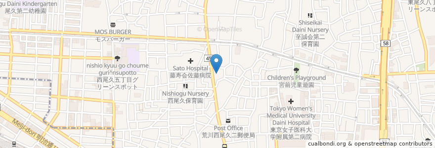 Mapa de ubicacion de 小島医院 en Japonya, 東京都.