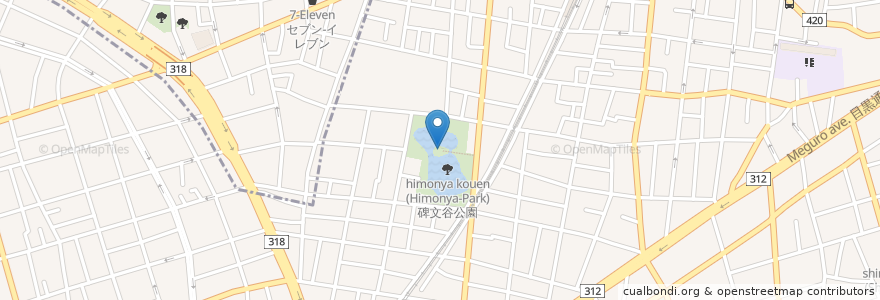 Mapa de ubicacion de 碑文谷 厳島神社 en Jepun, 東京都, 目黒区.