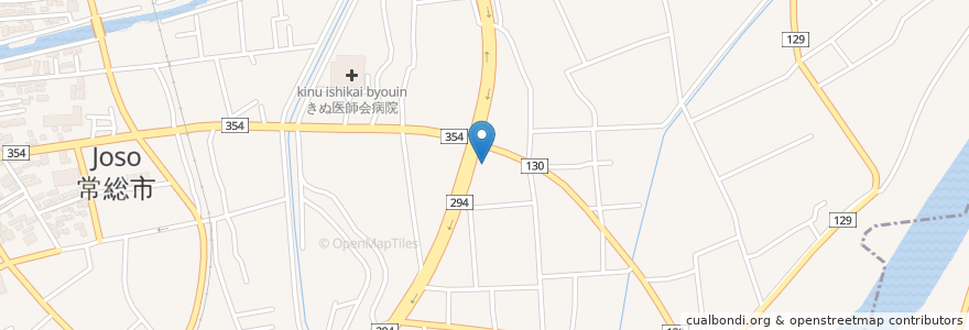 Mapa de ubicacion de ココス en Japon, Préfecture D'Ibaraki, 常総市.