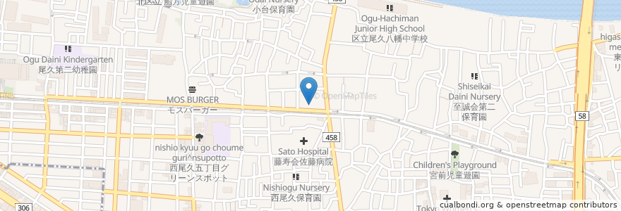 Mapa de ubicacion de 東日本銀行 en 일본, 도쿄도.